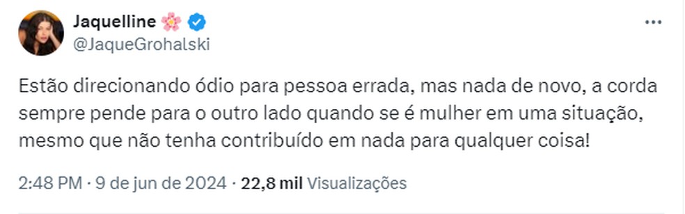 Jaquelline Grohalski Desabafa Após Lucas Souza Ser Exposto Ódio Para Pessoa Errada 0049