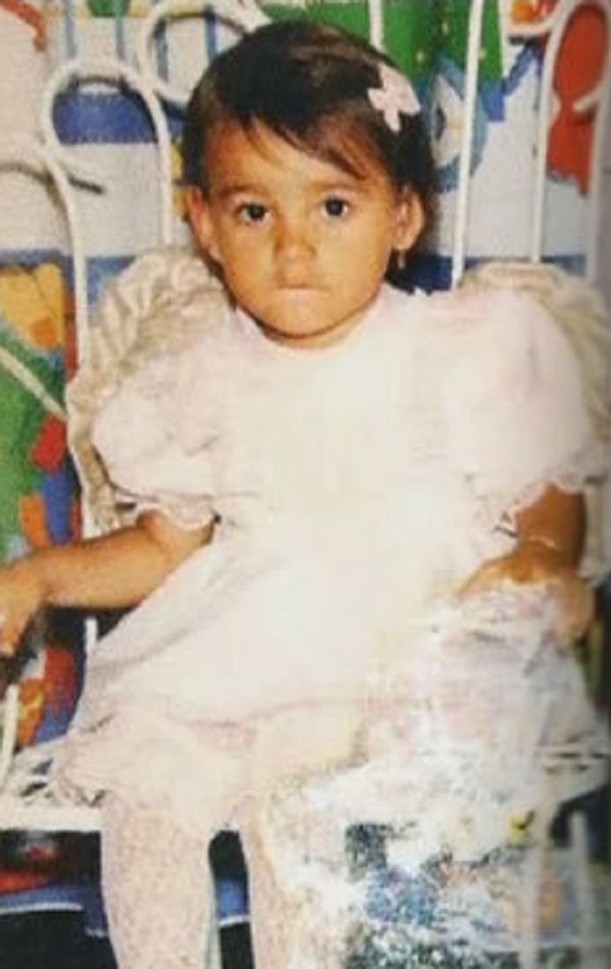 Andressa Urach em foto da infância — Foto: Arquivo pessoal
