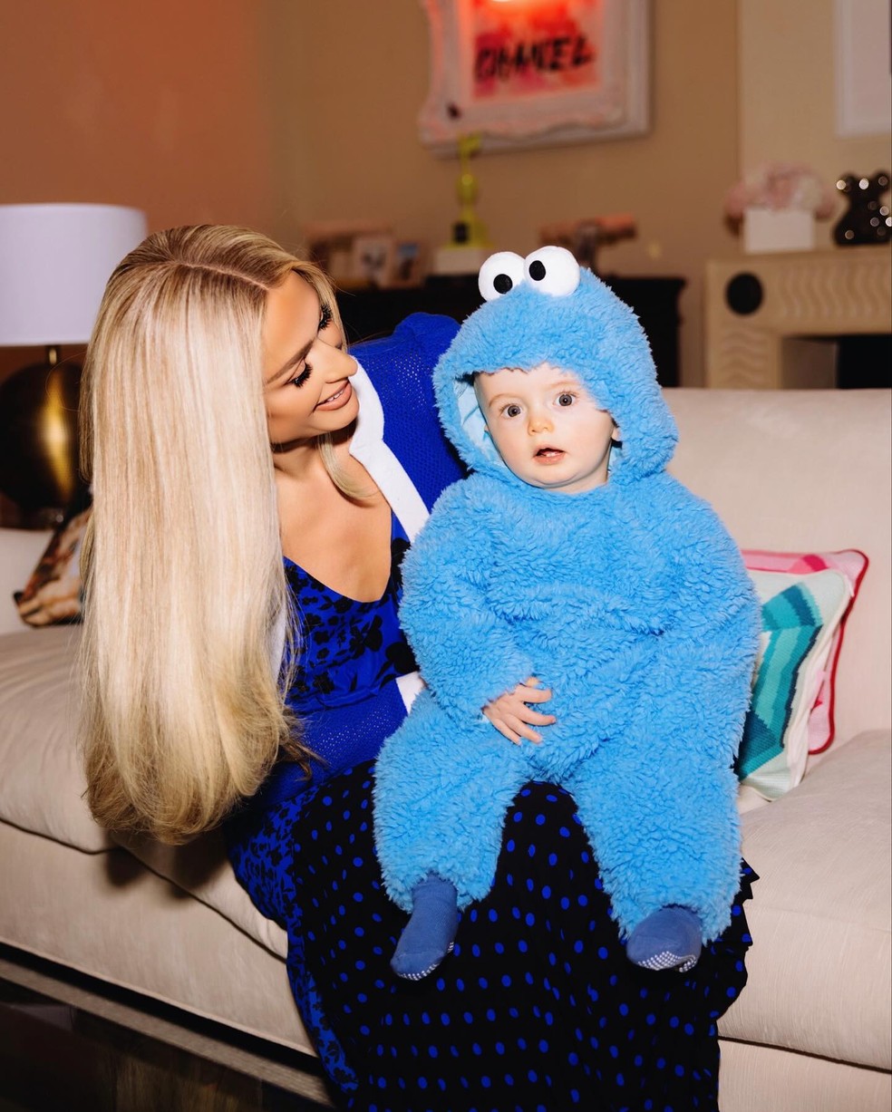 Paris Hilton e filho  Foto: Reproduo do Instagram