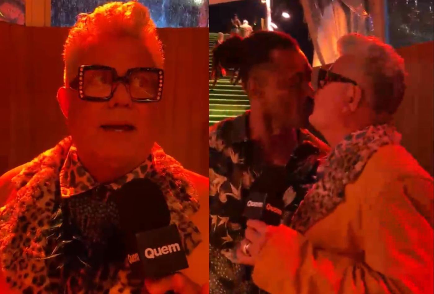 Comparado a Elton John, Milton Cunha curte Rock in Rio aos beijos com o marido: 'Dia de celebrar' - Foto