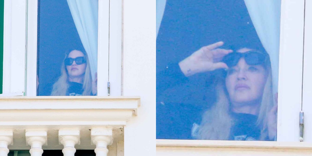 Madonna no Brasil: cantora aparece em janela de hotel, admirando a vista; fotos