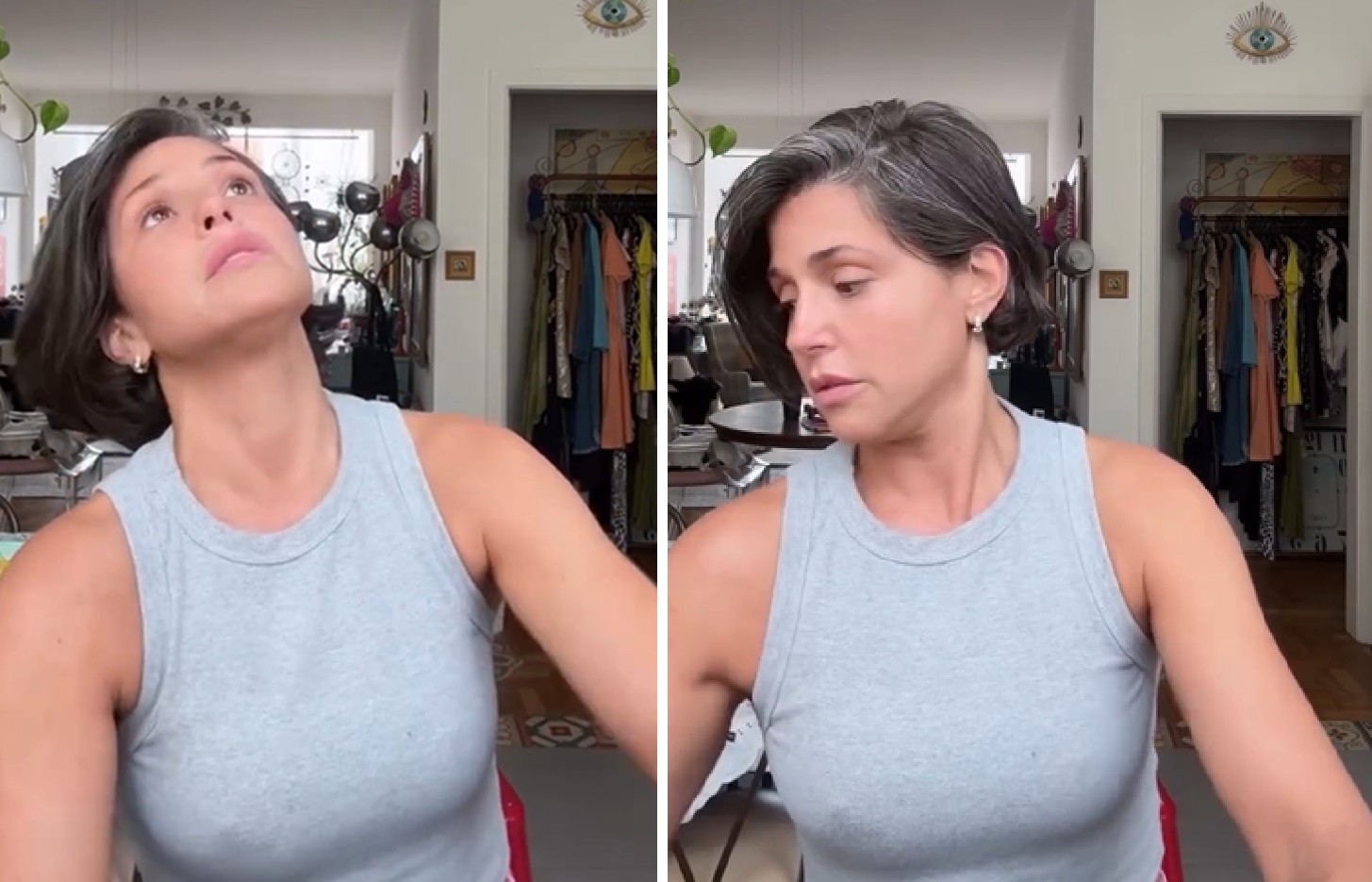 Após tirar silicone, atriz Priscila Sol rejeita sutiã: 