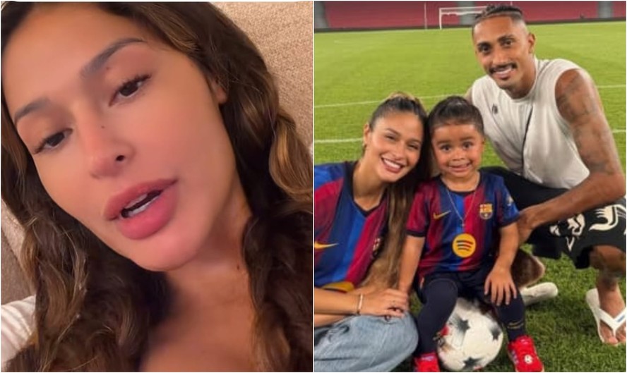 Natalia Belloli elogia postura de Raphinha com filho, Gael