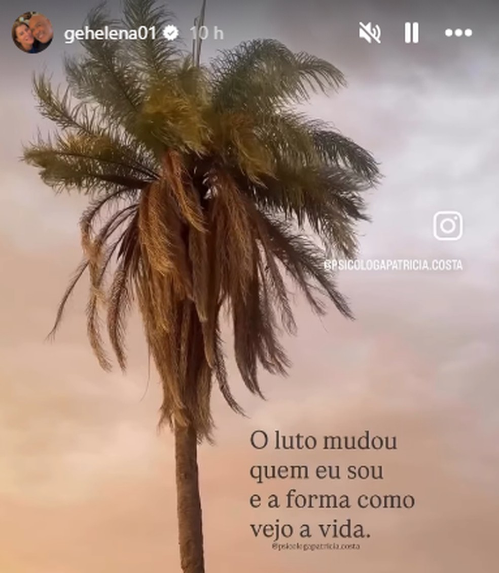 Geralda Helena, viúva de Rick (1966-2026), posta sobre luto — Foto: Reprodução/Instagram