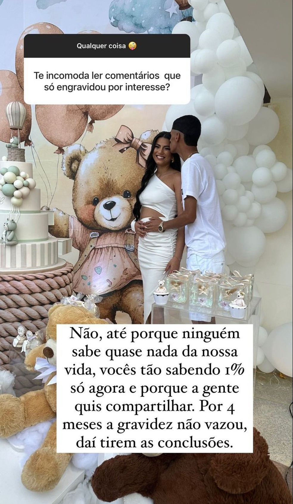 Távila Gomes fala sobre gravidez e relacionamento com Luca de Pedreiro — Foto: Reprodução/ Instagram