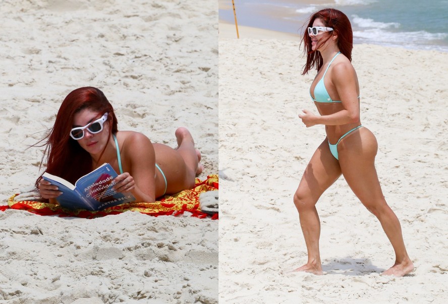 Gkay curte dia de sol e renova o bronzeado na Praia de São Conrado