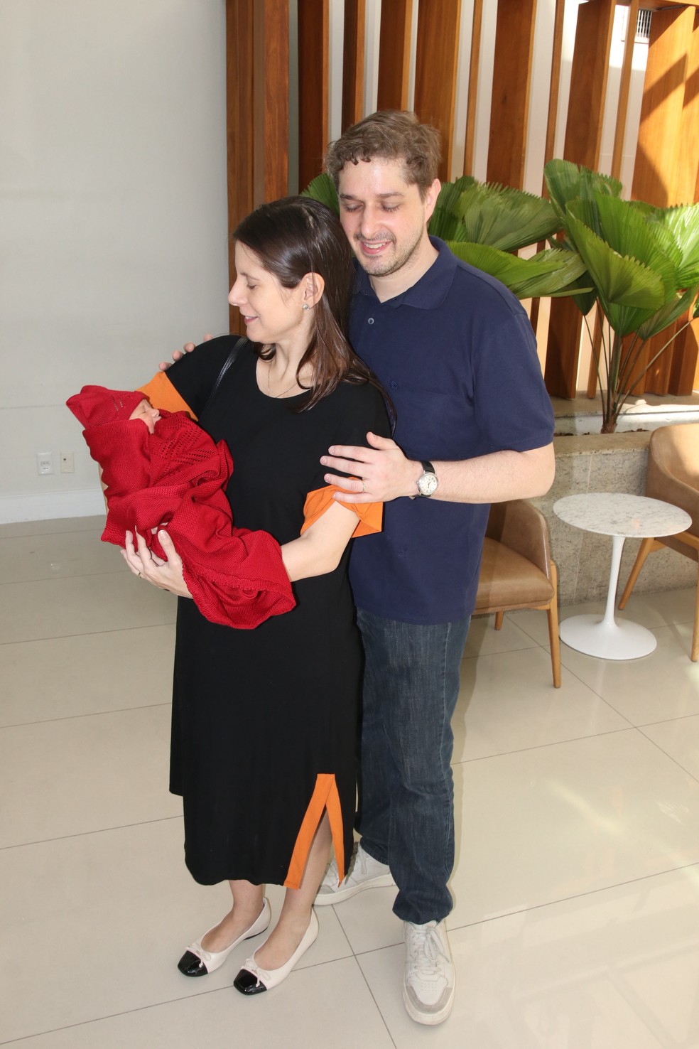 Evelyn Montesado dá à luz Donatella, sua filha com Rodrigo Hartz — Foto: Rogério Fidalgo
