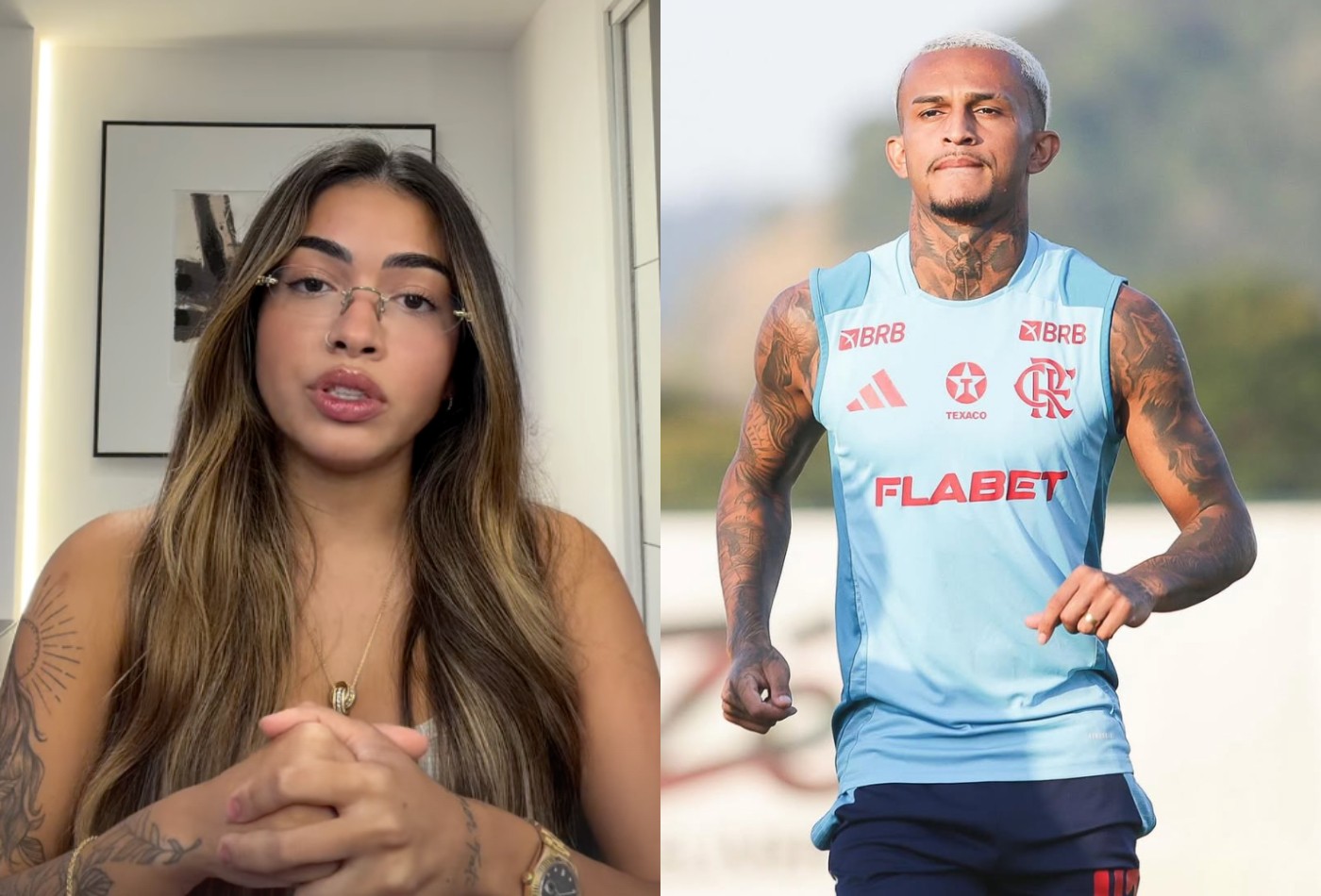 Mãe dos filhos de Wesley, ex-Flamengo, expõe fim de casamento após 5 meses: 'Traiu com várias'