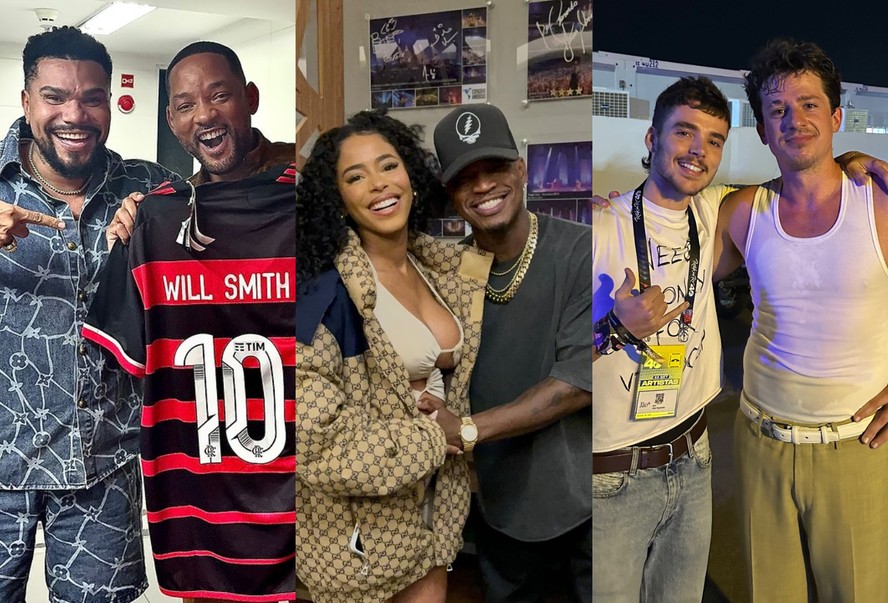 Famosos brasileiros tietam atrações internacionais do Rock in Rio; veja ...