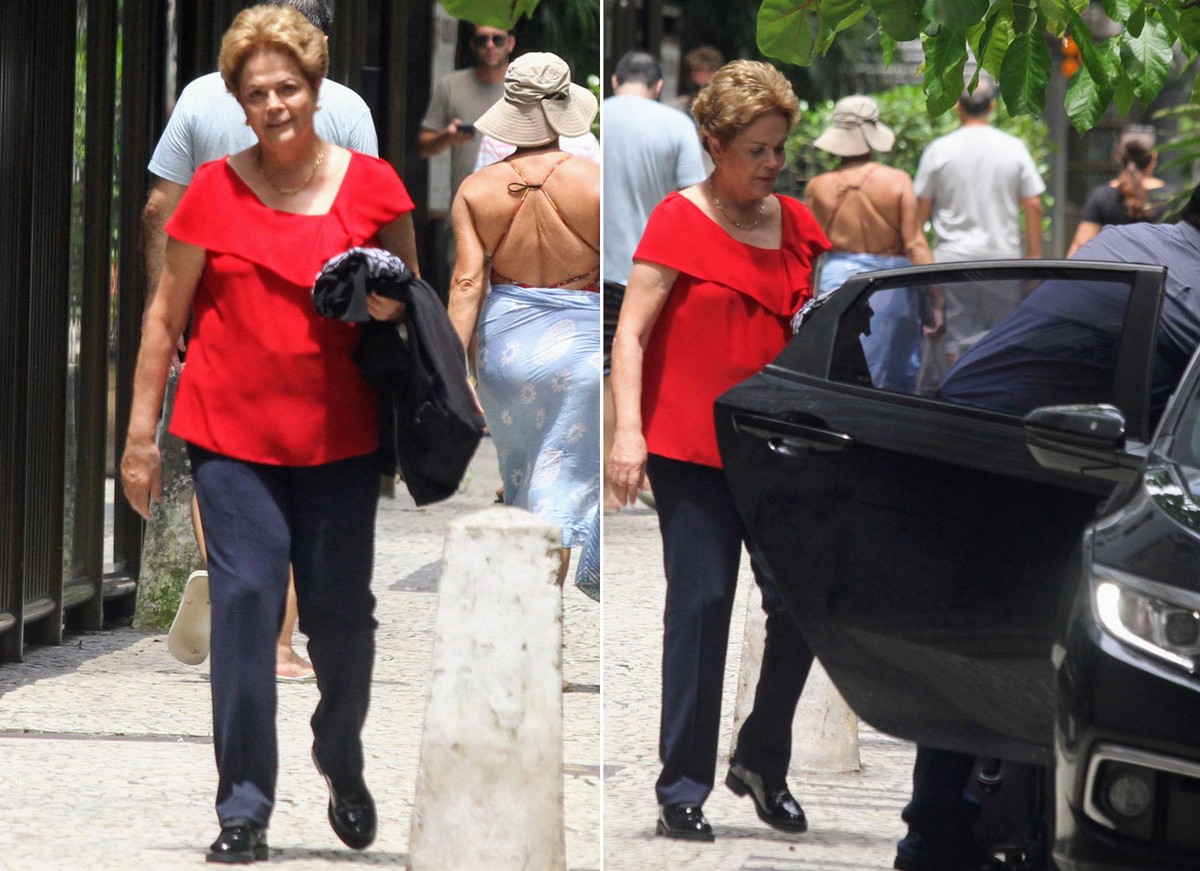 Dilma Rousseff é clicada a caminho do aeroporto para a posse de Lula