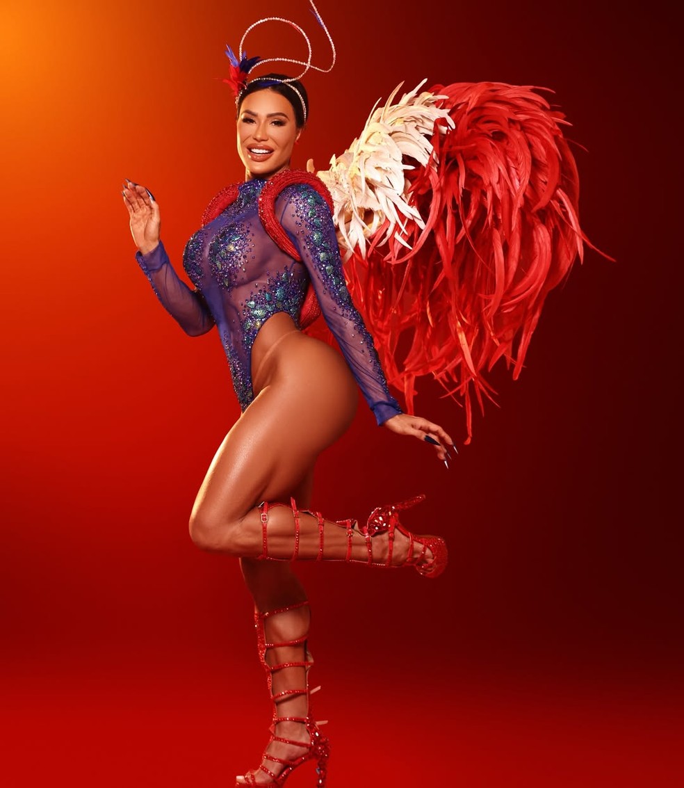 Gracyanne Barbosa em ensaio de Carnaval 2026 — Foto: Reprodução/Instagram