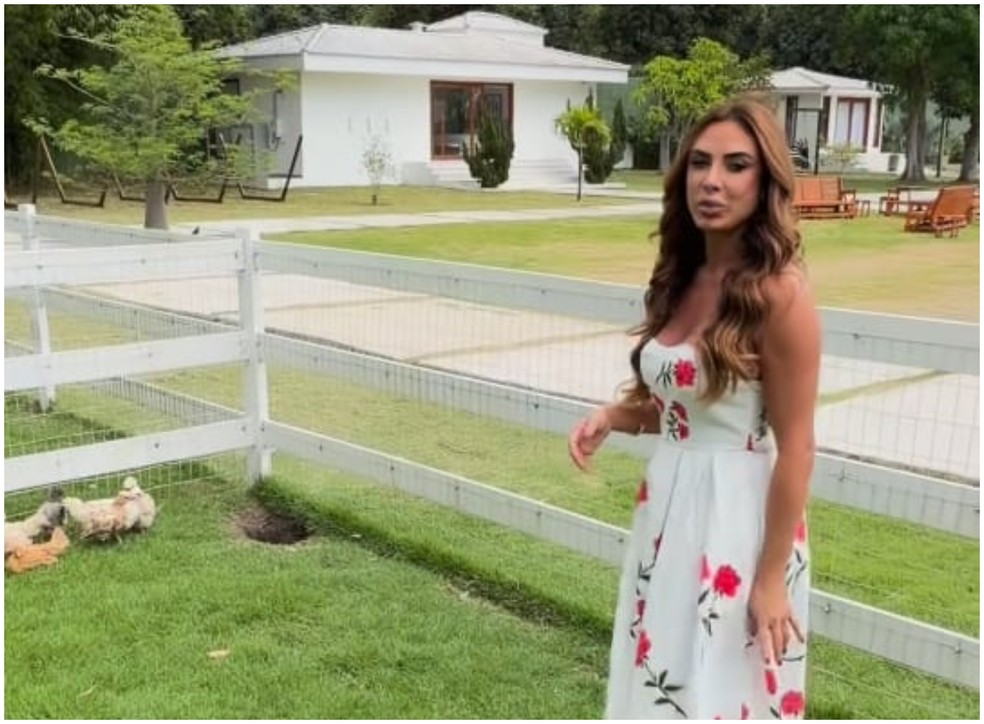 Nicole Bahls em seu sítio — Foto: Reprodução/Instagram