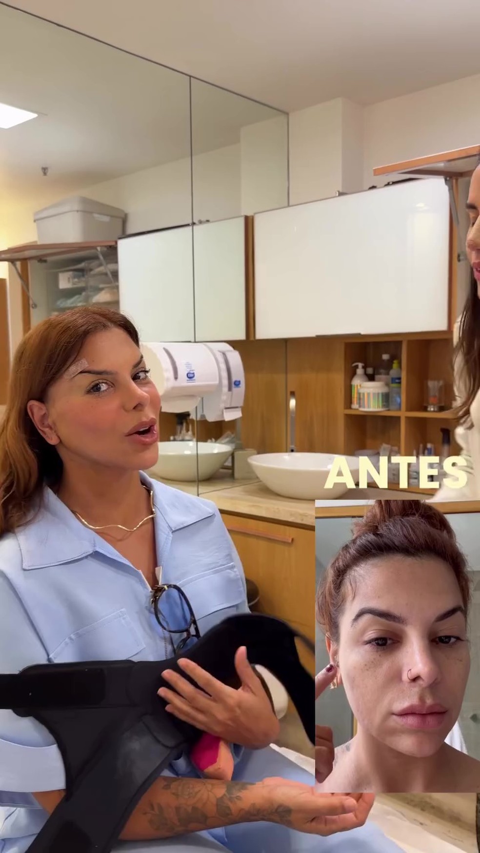 Antes e depois de Evelyn Regly — Foto: Reprodução/Instagram