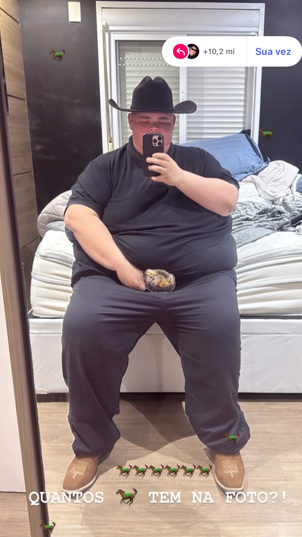 Gordão da XJ atualmente após perder 140 kg — Foto: Reprodução/X