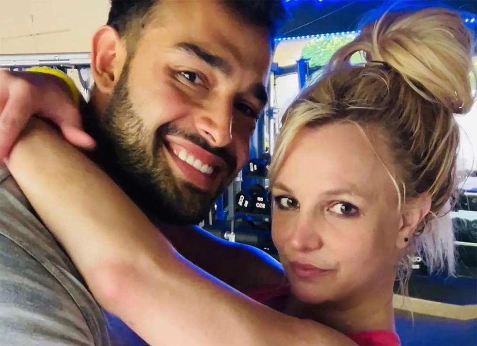 Sam Asghari e Britney Spears — Foto: Reprodução / Instagram
