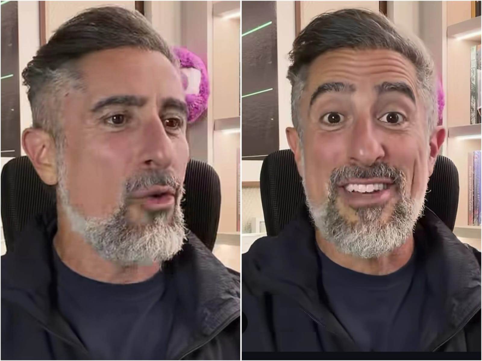Marcos Mion reage após ouvir comentários de Pilar, vilã de 