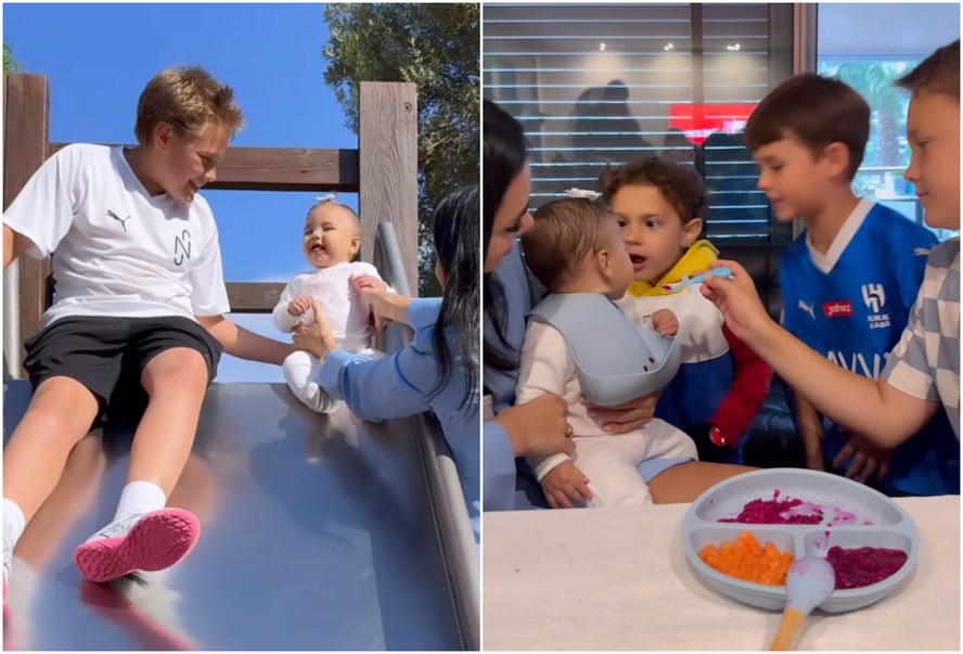 Davi Lucca e Mavie com Bruna Biancardi