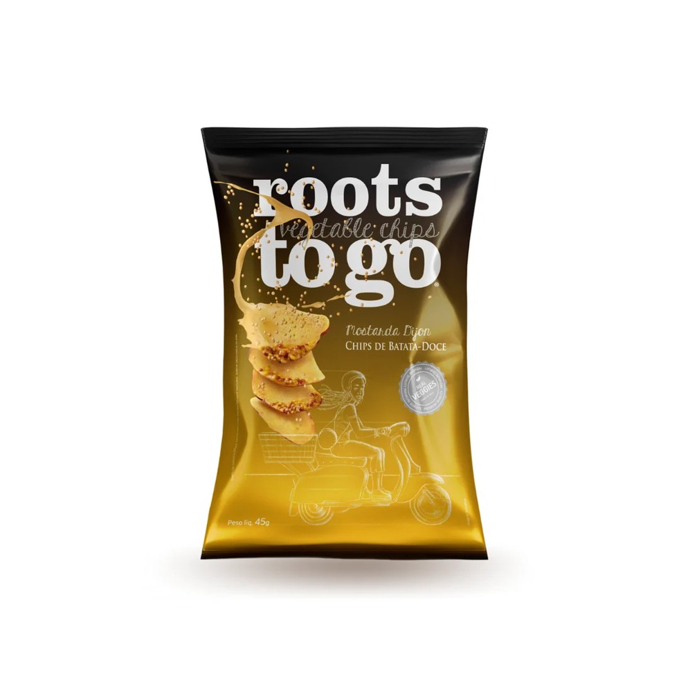 Chips de Batata-Doce Mostarda Dijon, Roots To Go — Foto: Divulgação