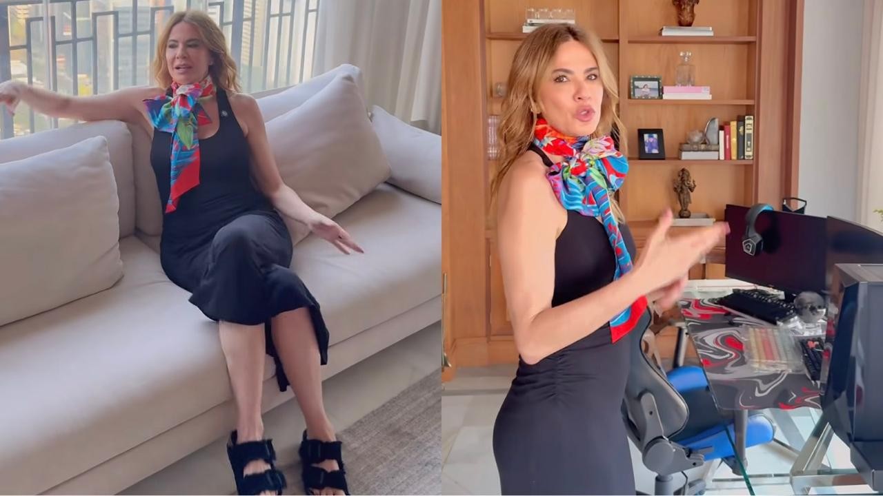 Luciana Gimenez faz tour por seu apê de SP, com vista para seu antigo triplex vendido a Neymar - QTU Questões do Universo