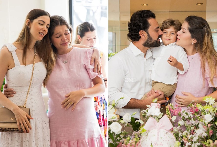 Lyandra Costa, filha do sertanejo Leandro (1961-1998), se emociona em chá de bebê