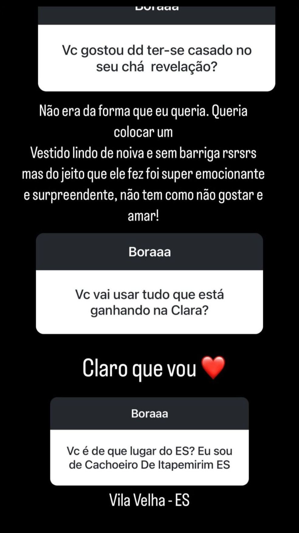 Graciele Lacerda responde perguntas sobre gravidez e casamento — Foto: Reprodução/Instagram