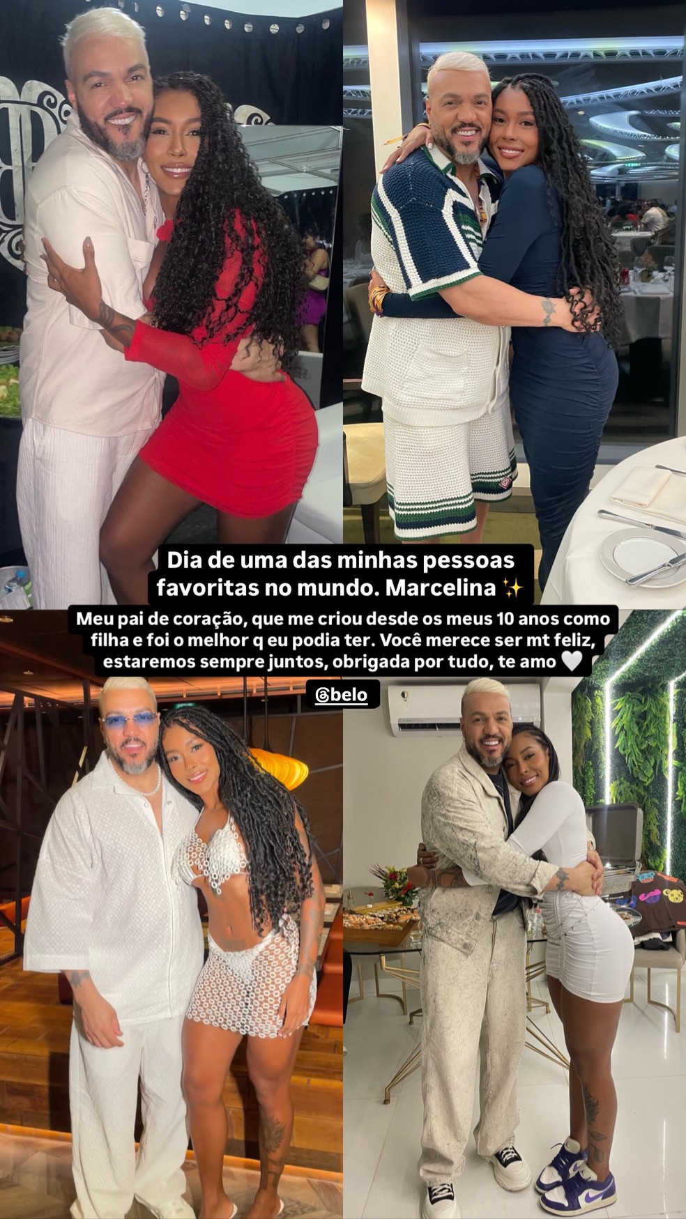 Ex-BBB Giovanna Jacobina rasga elogios no aniversário de Belo — Foto: Reprodução/Instagram