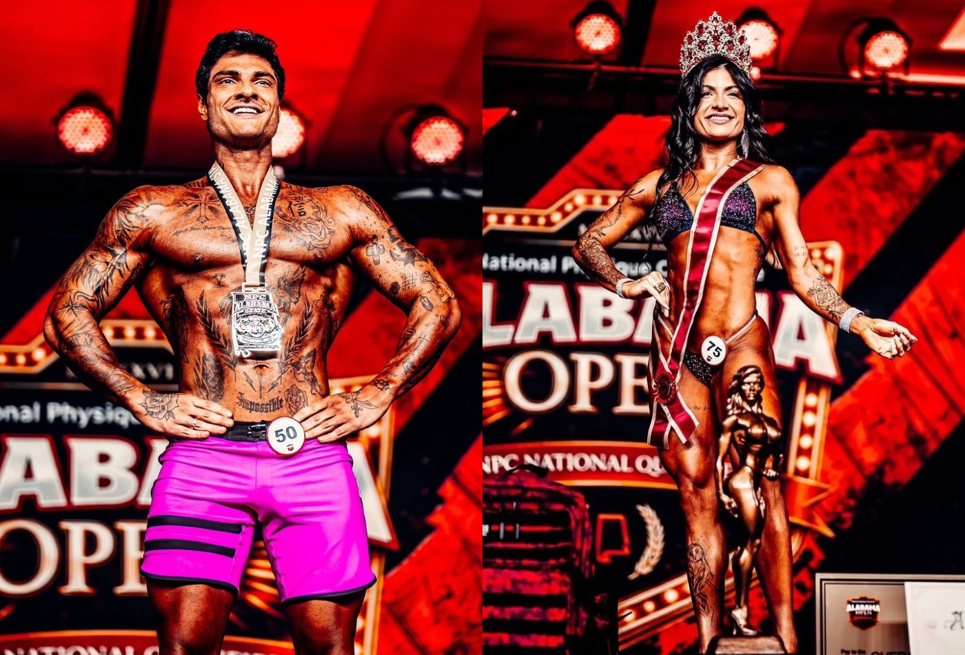 Davi Kneip e esposa vencem campeonato de fisiculturismo nos Estados Unidos; veja fotos - QTU Questões do Universo