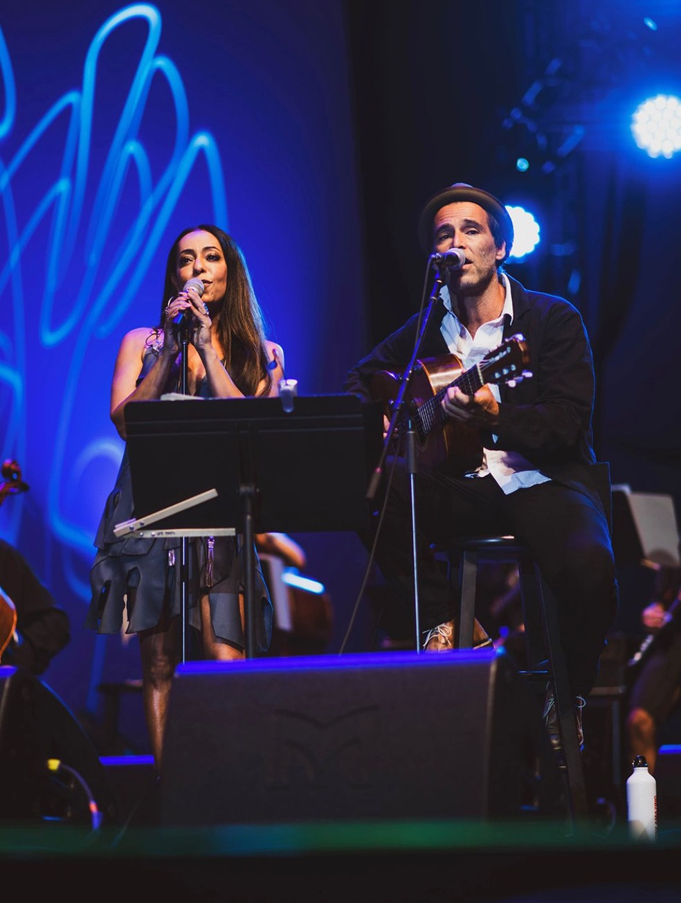 Samantha Schmtz e Rog no show em Nova York da primeira turn nos EUA de Arthur Verocai  Foto: Divulgao / Leandro Justen