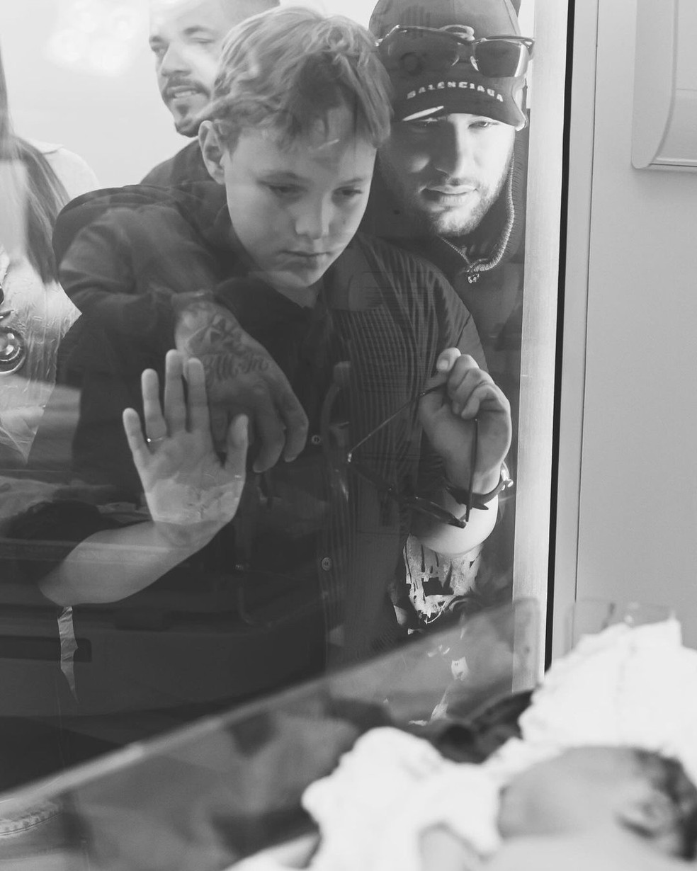 Neymar, Davi Lucca e Helena — Foto: Reprodução/Instagram