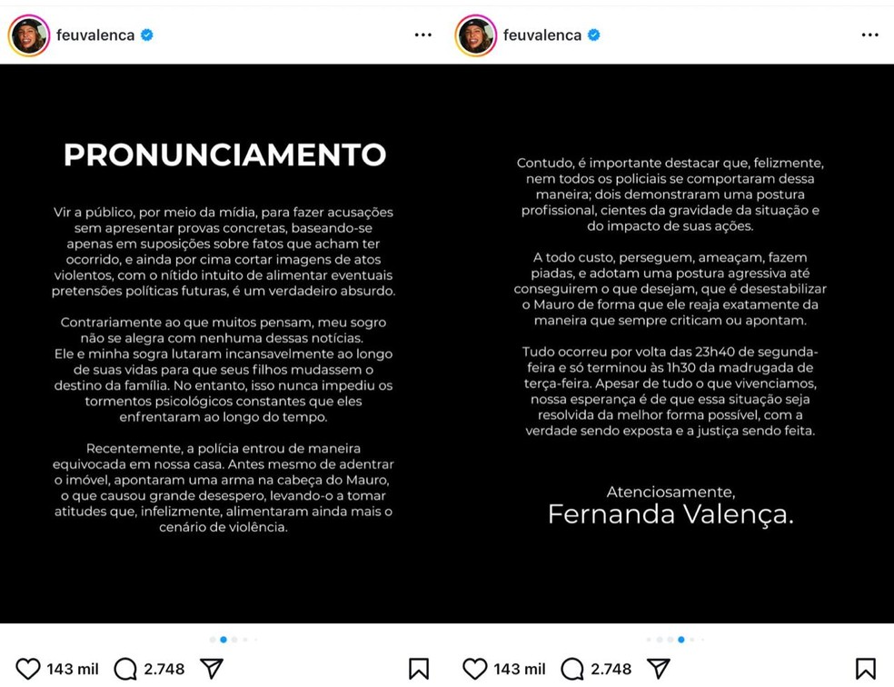 Posts de Fernanda Valen&ccedil;a &mdash; Foto: Reprodu&ccedil;&atilde;o | Instagram