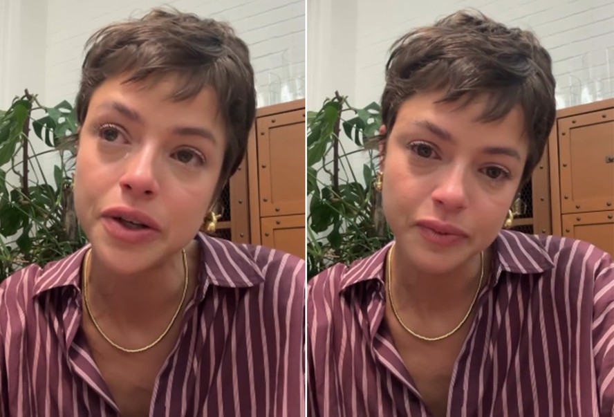 Agatha Moreira chora ap&oacute;s fim das grava&ccedil;&otilde;es de 'Mania de Voc&ecirc;'