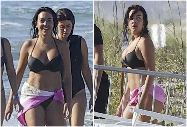 Georgina Rodríguez curte praia em Miami após vibrar por Cristiano