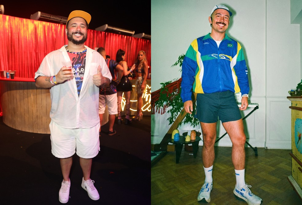 Ed Gama antes e depois — Foto: Lucas Ramos / Brazil News e Reprodução/Instagram