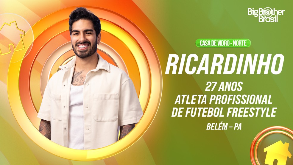 BBB 26: Ricardinho, da Casa de Vidro do Norte — Foto: Globo