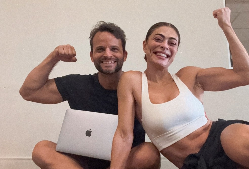 Juliana Paes e o personal trainer Rafa Lund — Foto: Reprodução/Instagram