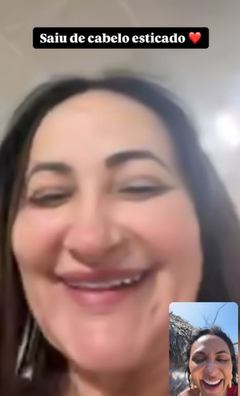 Dayanne Bezerra mostra primeiro contato com a mãe e a irmã — Foto: Reprodução/Instagram