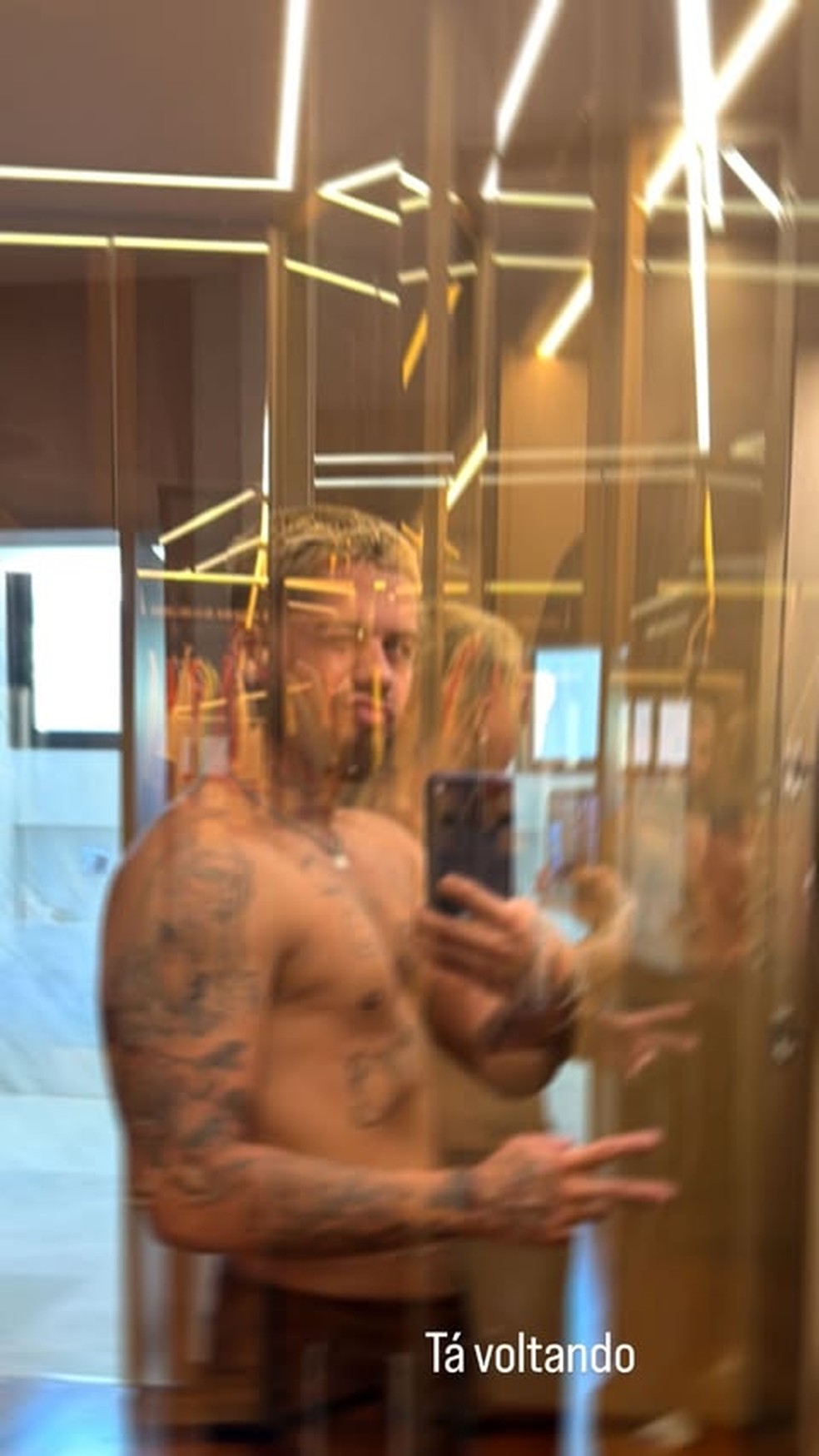 Zé Felipe mostra resultados de treino — Foto: Reprodução/Instagram