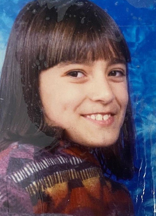 Andressa Urach, aos 9 anos de idade, em 1996 — Foto: Arquivo pessoal