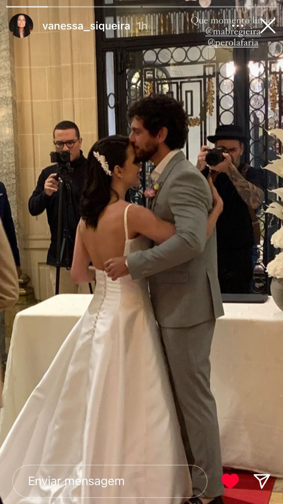 Pérola Faria e Mario Bregieira se casam — Foto: Instagram