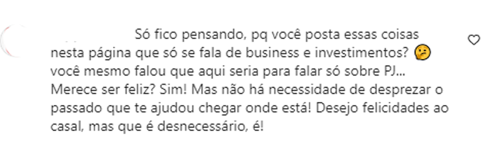 Primo Rico é criticado após declaração a Maíra Cardi e seguidores citam ex