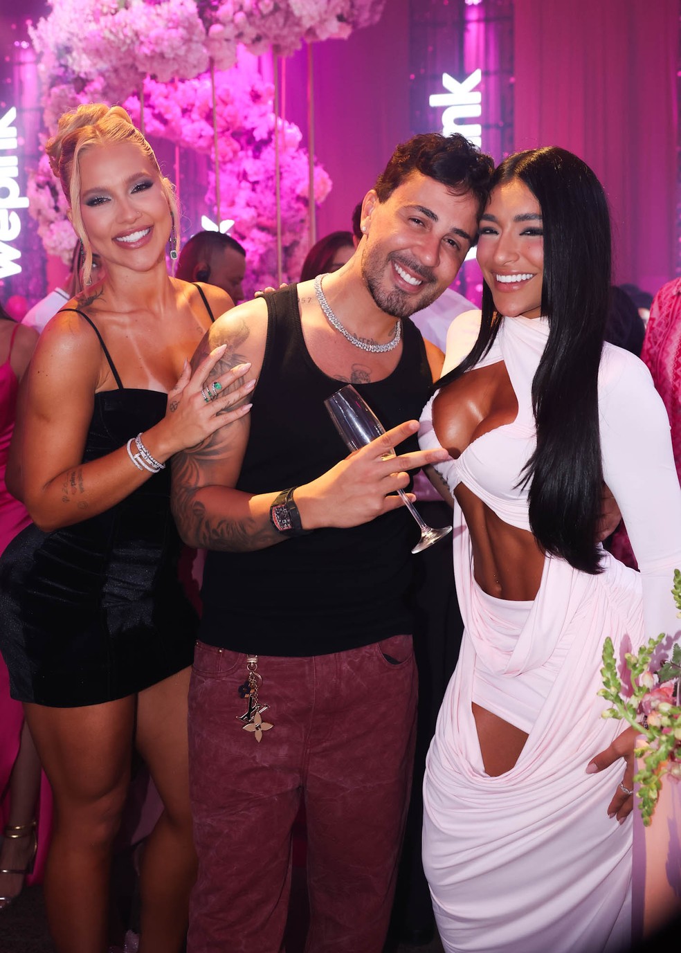 Virginia Fonseca, Carlinhos Maia e Duda Freire — Foto: Brazilnews
