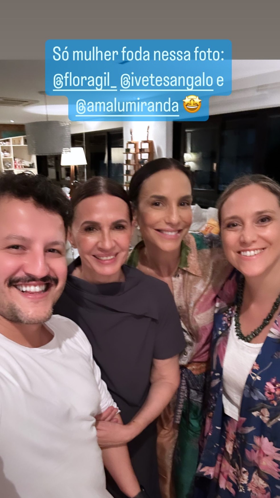 Glauco Sabino, Flora Gil, Ivete Sangalo e Malu Miranda — Foto: Instagram