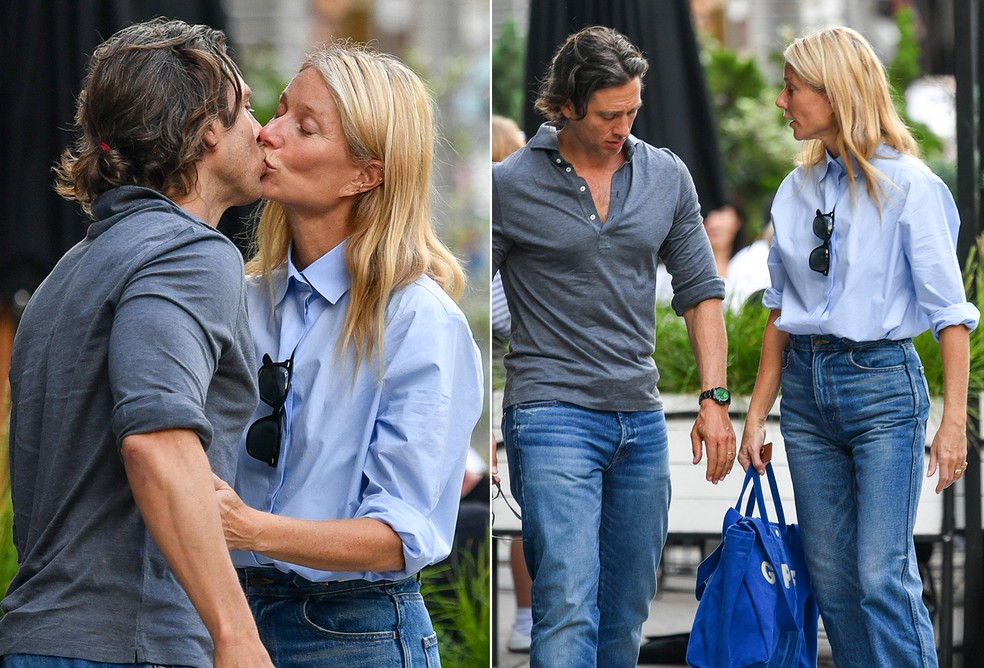 Gwyneth Paltrow e o marido, Brad Falchuk — Foto: The Grosby Group