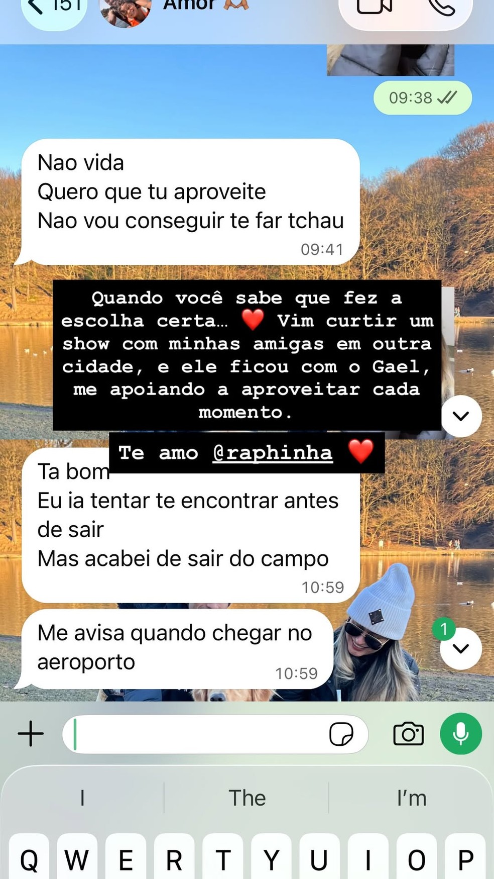 Mulher de Raphinha mostra reação do jogador — Foto: Reprodução/Instagram