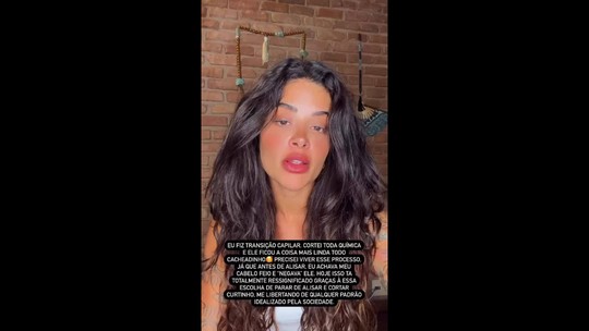 Aline Campos desabafa sobre uso de mega hair: 'Segunda transição capilar'