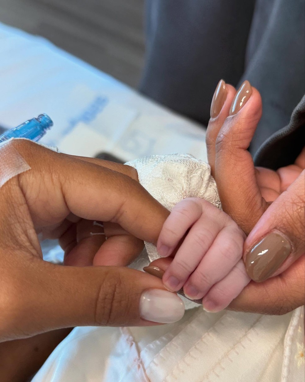 Nasce Zuri, filha de Ludimilla e Brunna Gon&ccedil;alves &mdash; Foto: Reprodu&ccedil;&atilde;o/ Instagram
