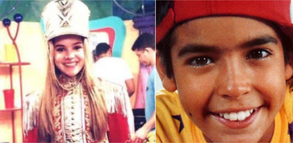 Thalita Ribeiro e Patrick de Oliveira começaram cedo na TV — Foto: Reprodução/Redes sociais