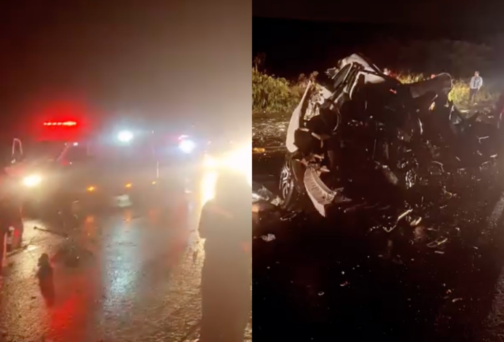 Cenário pós-acidente de ônibus em que ex-BBB viajava — Foto: Reprodução/Instagram