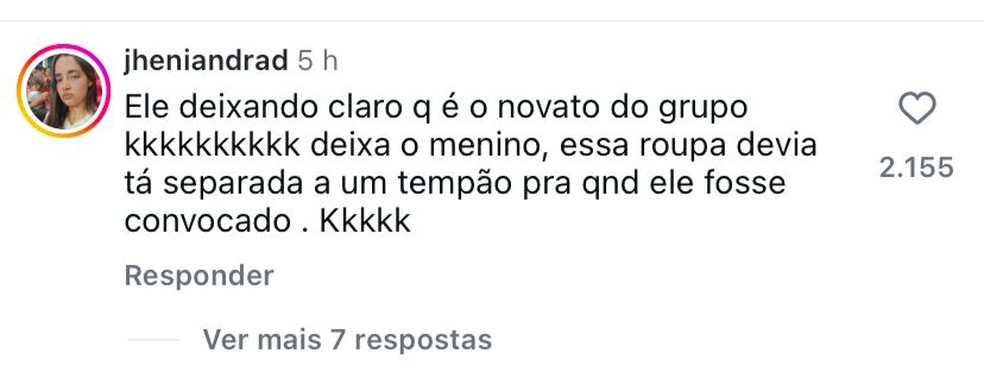 Comentários de torcedores sobre o look de Léo Pereira — Foto: Reprodução | Instagram