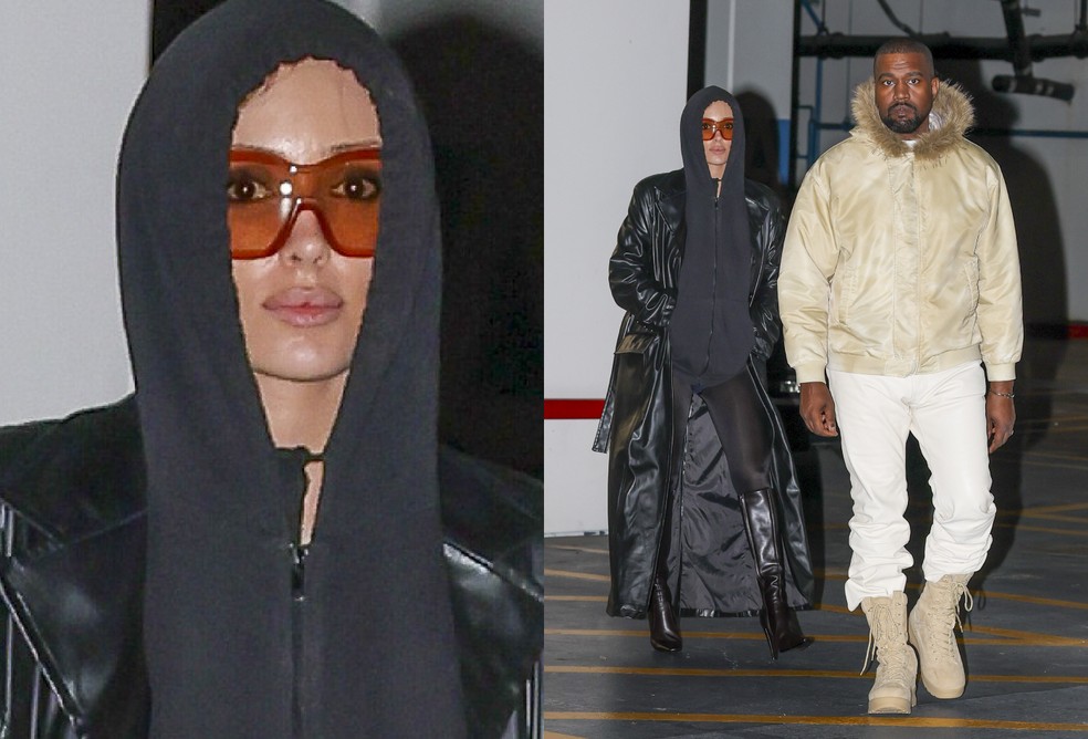 Bianca Censori desafia calorão de 38°C com look inusitado em passeio com Kanye West; confira! — Foto: The Grosby Group